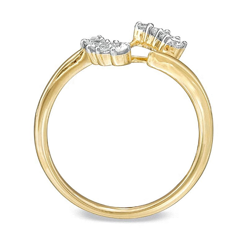 Braut-Set mit Marquise- und rundem Diamant 1.0 ct. Gesamtgewicht in 14K Gelbgold