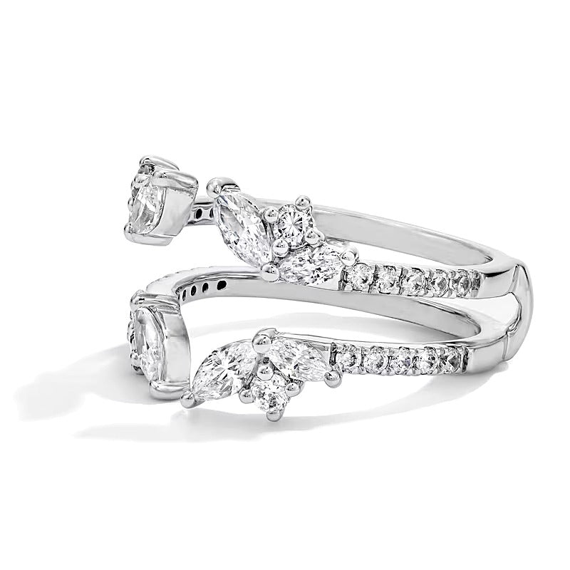 1.25 CT. Gesamtgewicht Labordiamant-Ring im Marquise-Schliff in 14K Weißgold (F/VS2)