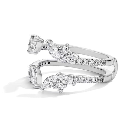 1.25 CT. Gesamtgewicht Labordiamant-Ring im Marquise-Schliff in 14K Weißgold (F/VS2)