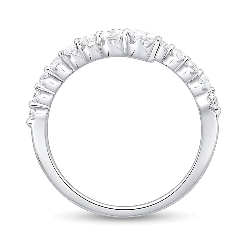0.5 ct. Gesamtgewicht Labordiamant Bypass-Ring in 10K Weißgold (F/VS2)