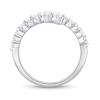 0.5 ct. Gesamtgewicht Labordiamant Bypass-Ring in 10K Weißgold (F/VS2)