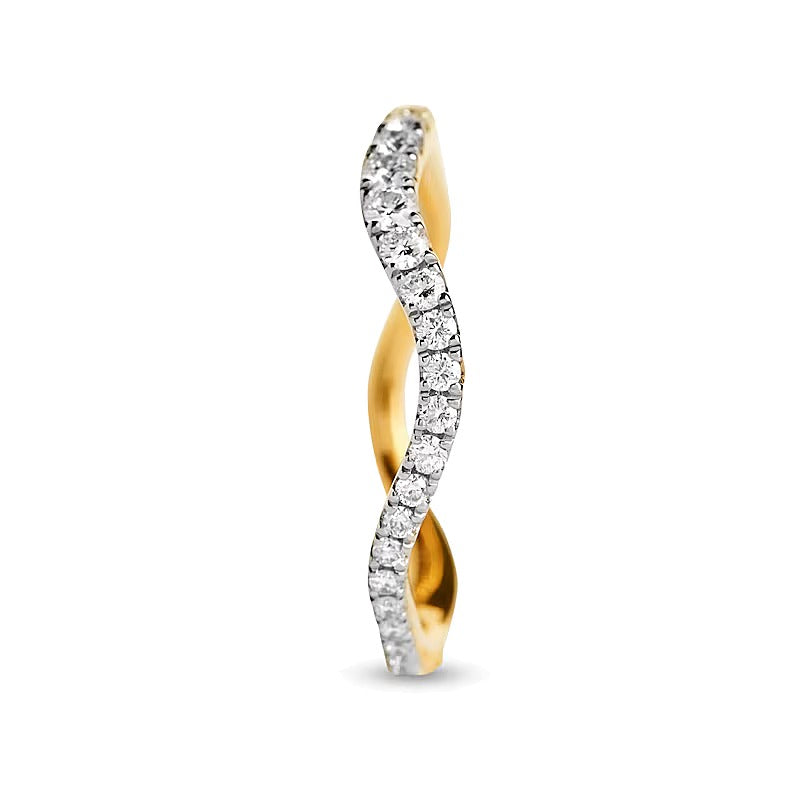 PDPAOLA™ bei Zales 0,5 ct. Gesamtgewicht Labordiamant welliger Ring aus 18K Gelbgold