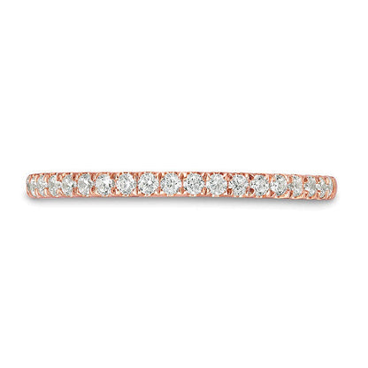 0,25 ct. Gesamtgewicht Diamant Ehering in 10K Roségold