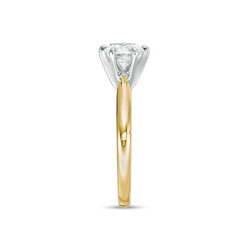 1.0 CT. Diamant-Solitär Verlobungsring in 14K Gelbgold (I/I2)