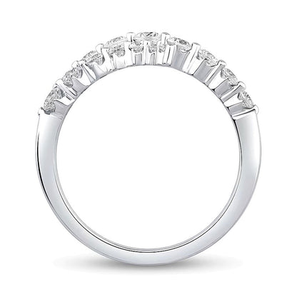 1.0 CT. Gesamtgewicht Labordiamant Bypass-Ring dreireihig in 10K Weißgold (F/VS2)