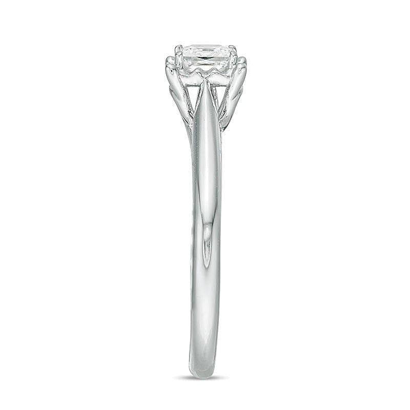 0.38 CT. Diamant-Solitär-Verlobungsring im Princess-Schliff in 10K Weißgold