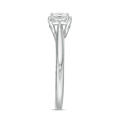 0.38 CT. Diamant-Solitär-Verlobungsring im Princess-Schliff in 10K Weißgold