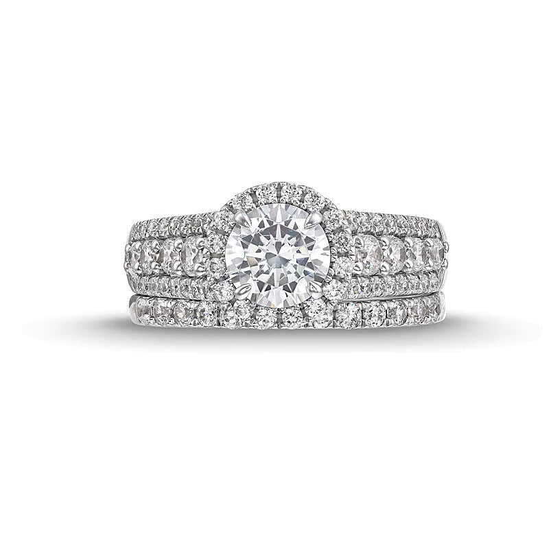 Braut-Set mit Diamanten im Tropfen- und Baguette-Schliff in 14K Gelbgold, 1.0 ct. Gesamtgewicht