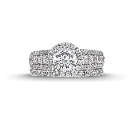 Braut-Set mit Diamanten im Tropfen- und Baguette-Schliff in 14K Gelbgold, 1.0 ct. Gesamtgewicht