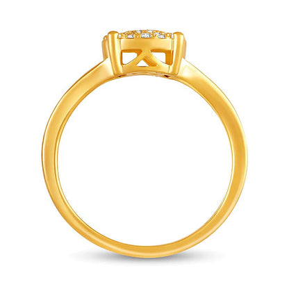 0.33 ct. Gesamtgewicht Multi-Diamant Ring mit geteilter Schiene in 10K Gelbgold