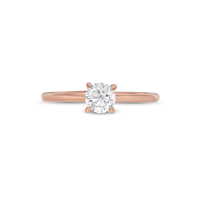 Solitär Verlobungsring 0,5 ct. Gesamtgewicht Diamant in 14K Roségold