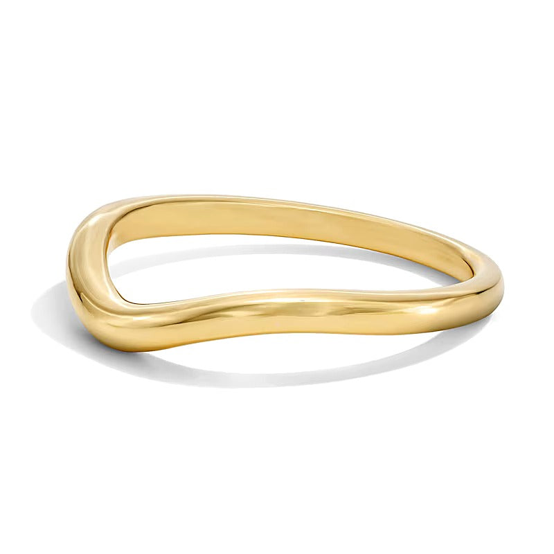 3,75 mm Konturierter Ehering in 14K Gelbgold