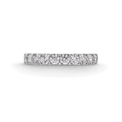 0.88 ct. Gesamtgewicht Diamant Memoire-Ring mit zehn Steinen in 10K Weißgold