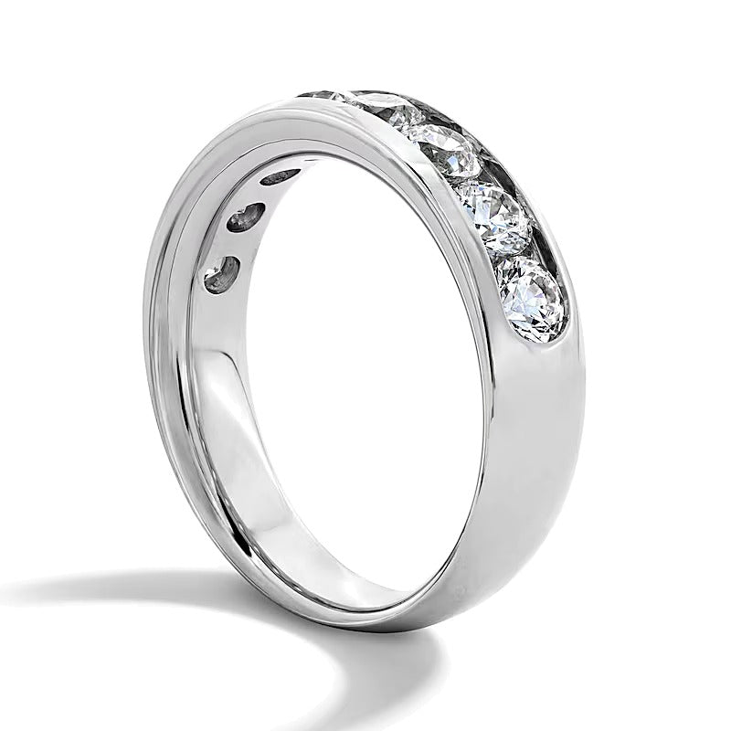 2.0 CT. TW Labordiamant Ring kanalgefasst in 10K Weißgold (F/VS2)