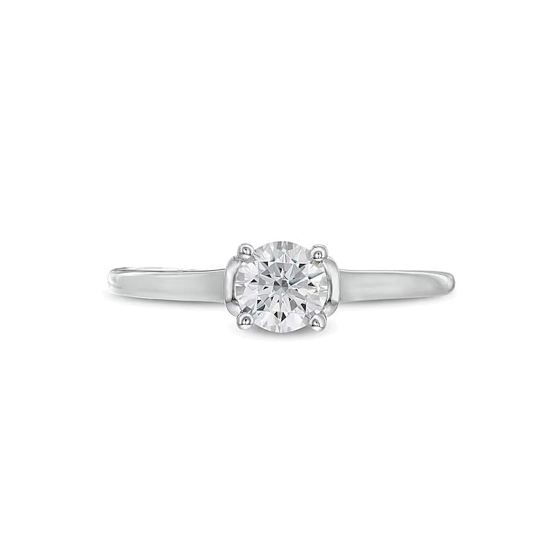 0.5 CT. Diamant-Solitär-Verlobungsring in 14K Weißgold