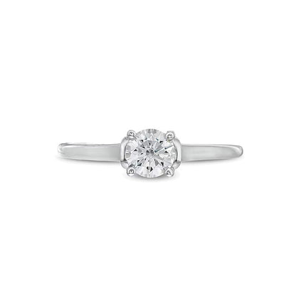 0.5 CT. Diamant-Solitär-Verlobungsring in 14K Weißgold
