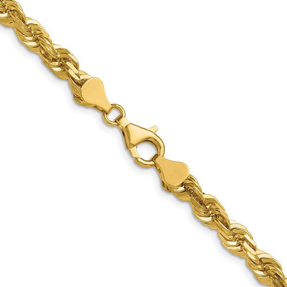 14K Gelbgold 5.5mm Diamantiert Kordel Halskette