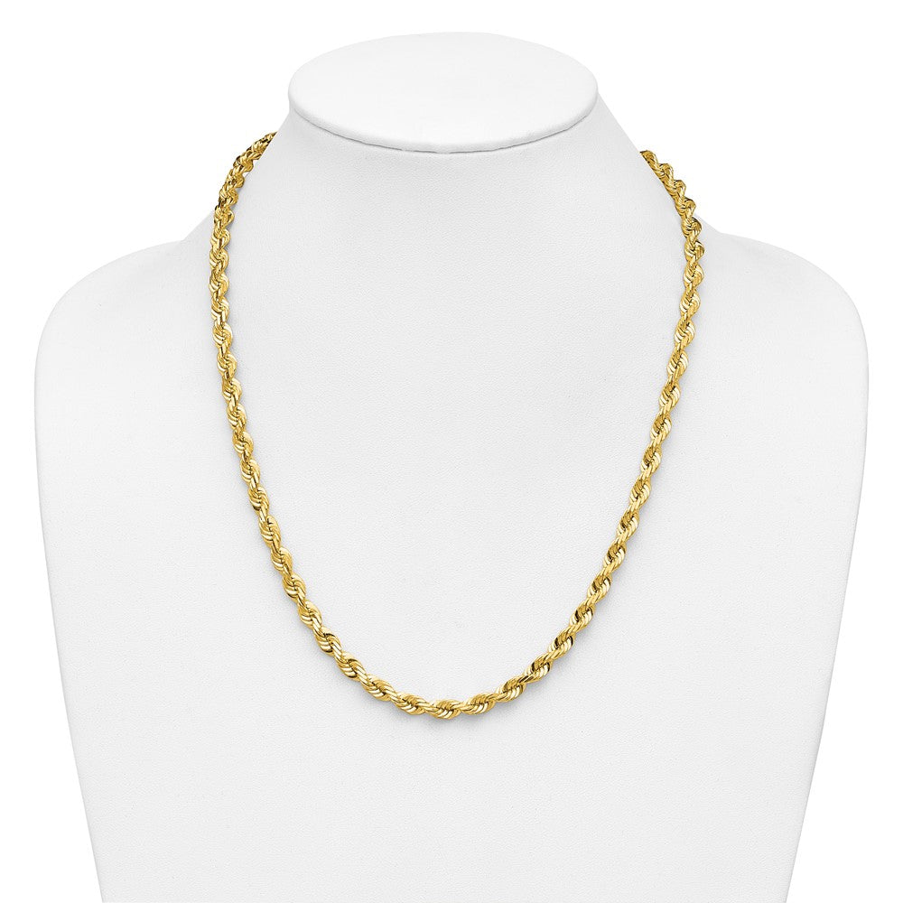 14K Gelbgold 5.5mm Diamantiert Kordel Halskette