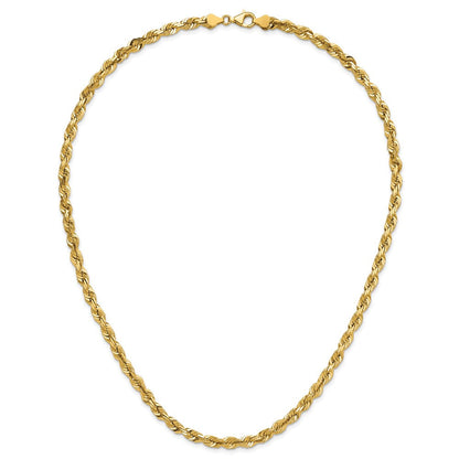 14K Gelbgold 5.5mm Diamantiert Kordel Halskette