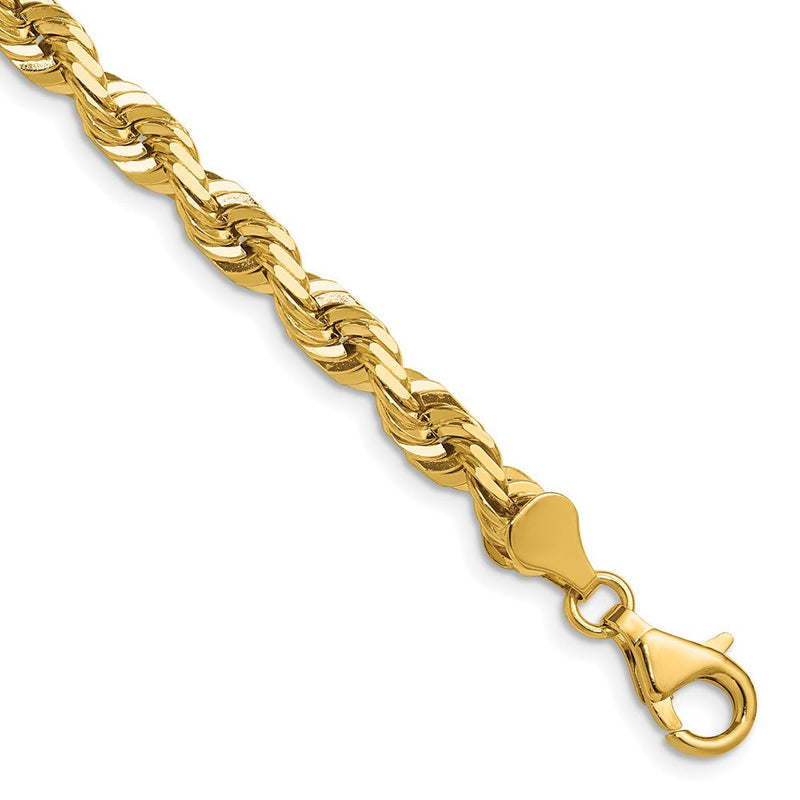 14K Gelbgold 5.5mm Diamantiert Kordel Halskette