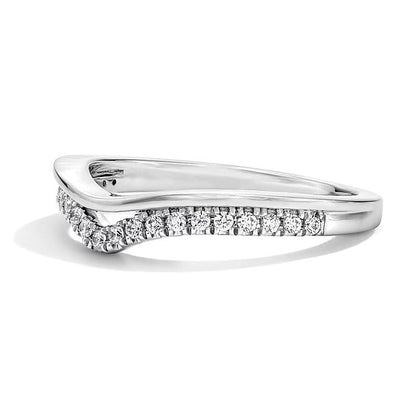 0,17 ct. Gesamtgewicht Labordiamant Konturring in 14K Weißgold (F/VS2)
