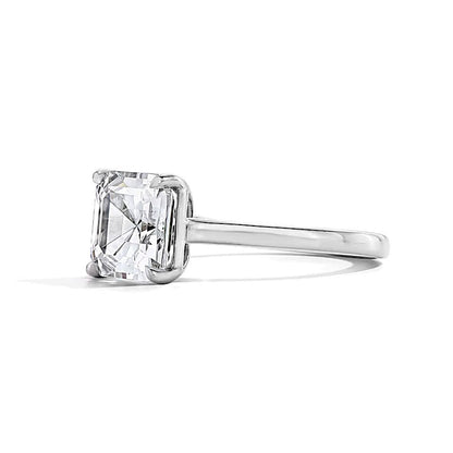 4.0 CT. TW Solitär-Verlobungsring mit Labordiamant im Asscher-Cut in 14K Weißgold (F/VS2)