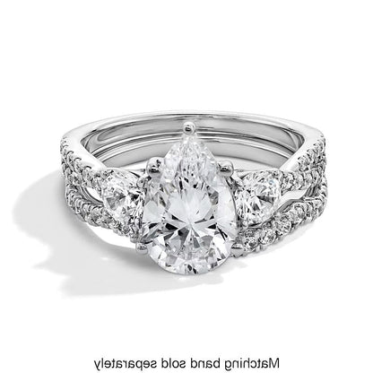 0.25 ct. Gesamtgewicht Labordiamant Contour-Ring in 14K Weißgold (F/SI2)