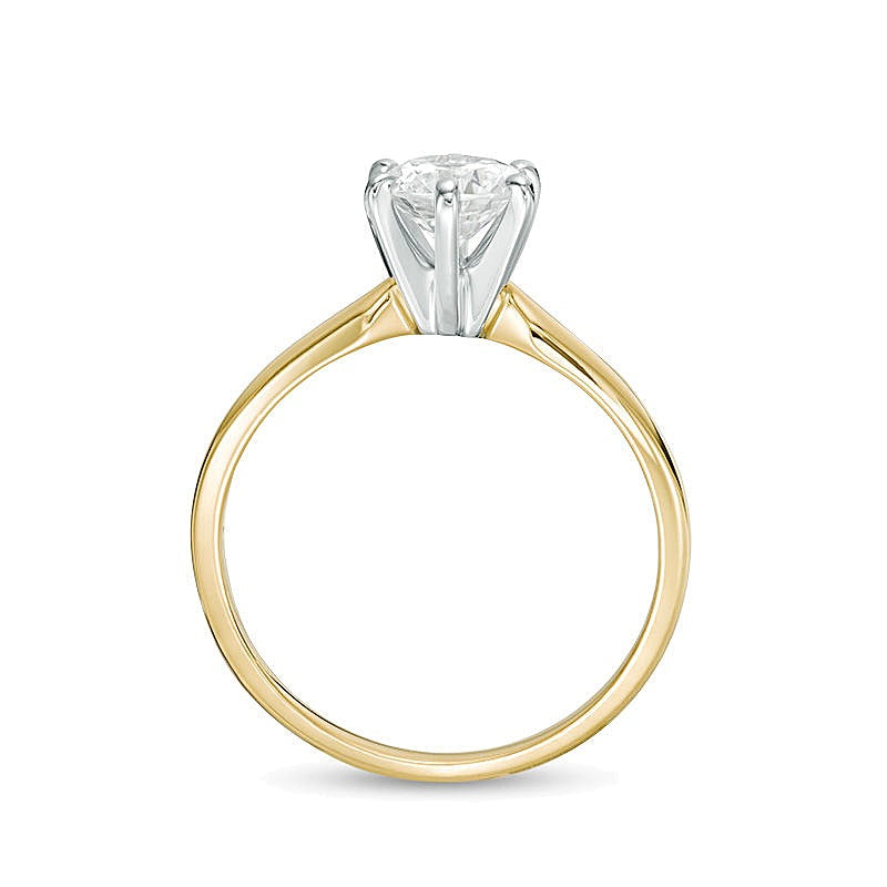 1.0 CT. Diamant-Solitär Verlobungsring in 14K Gelbgold (I/I2)