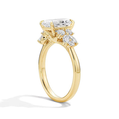 2.63 CT. TW Verlobungsring mit Labordiamant im Radiant-Schliff in 14K Gelbgold (F/VS2)