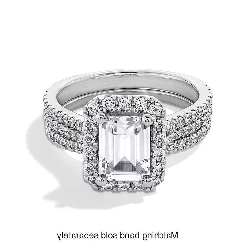 0.25 ct. Gesamtgewicht Labordiamant Contour-Ring in 14K Weißgold (F/SI2)