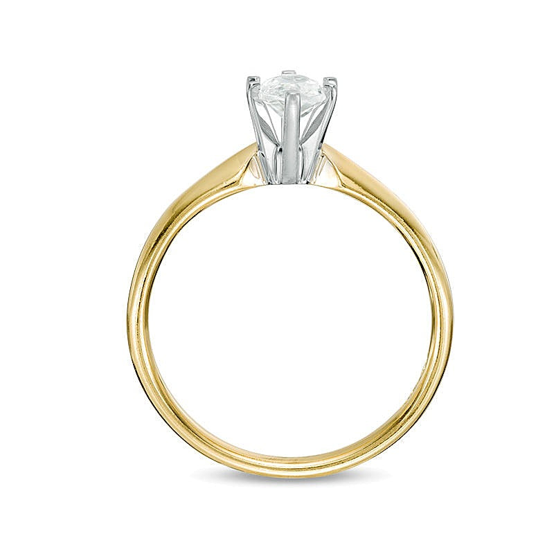 1.0 CT. Marquise Diamant Solitär Verlobungsring in 14K Gelbgold (I/I2)