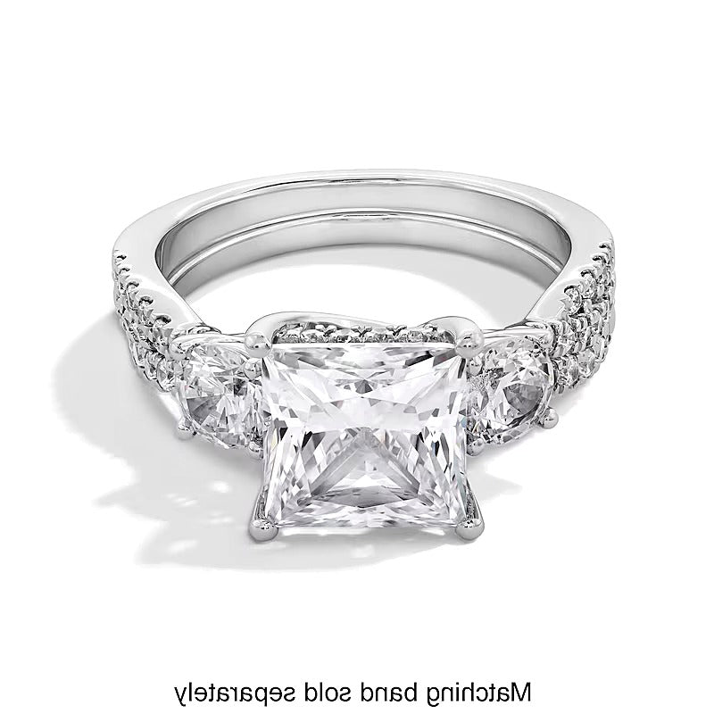 0,25 ct. Gesamtgewicht Labordiamant Contour-Ring in 14K Weißgold (F/SI2)