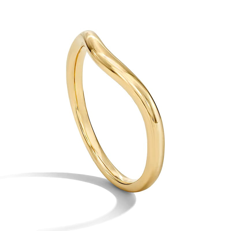 3,75 mm Konturierter Ehering in 14K Gelbgold