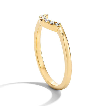 0.07 ct. Gesamtgewicht Labordiamant Solitär Enhancer Ring in 14K Gelbgold (F/VS2)