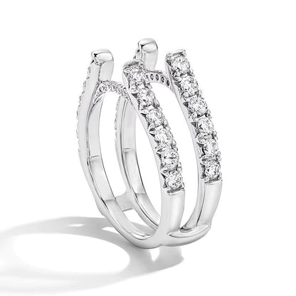 1.5 ct. Gesamtgewicht Labordiamant Solitär Enhancer Ring in 14K Weißgold (F/VS2)