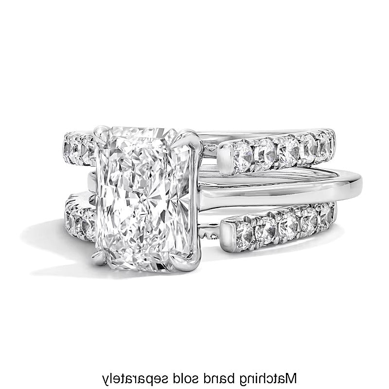 1.5 ct. Gesamtgewicht Labordiamant Solitär Enhancer Ring in 14K Weißgold (F/VS2)