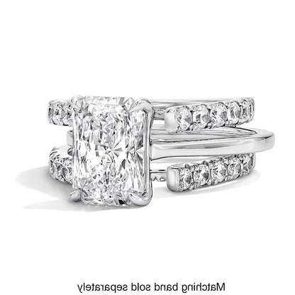 1.5 ct. Gesamtgewicht Labordiamant Solitär Enhancer Ring in 14K Weißgold (F/VS2)