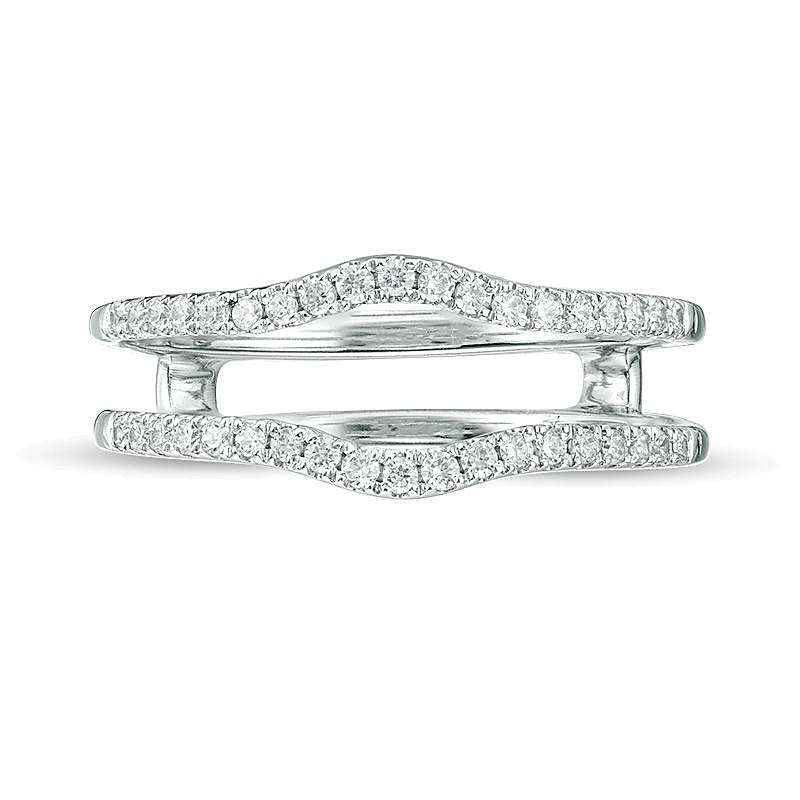 0.25 ct. Gesamtgewicht Diamant Solitär-Enhancer mit Kontur in 14K Weißgold
