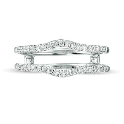 0.25 ct. Gesamtgewicht Diamant Solitär-Enhancer mit Kontur in 14K Weißgold