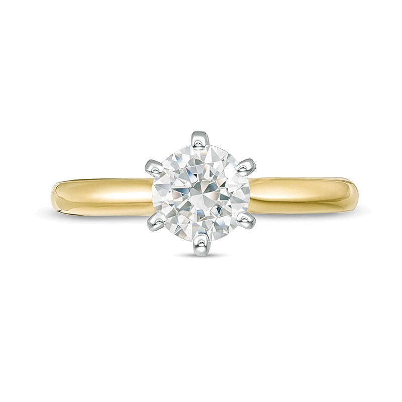 1.0 CT. Diamant-Solitär Verlobungsring in 14K Gelbgold (I/I2)