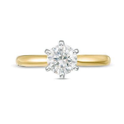 1.0 CT. Diamant-Solitär Verlobungsring in 14K Gelbgold (I/I2)