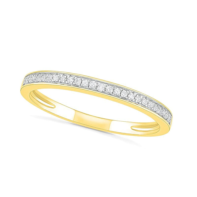 0.33 ct. Gesamtgewicht Diamant Brautset mit Blütenrahmen in 10K Gelbgold