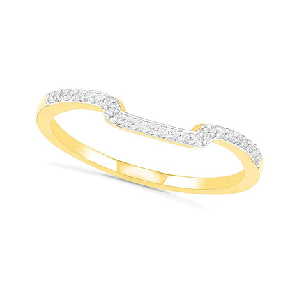 Komposit-Diamant Brautset mit quadratischem Rahmen und geteiltem Ringkopf 0,38 ct. Gesamtgewicht in 10K Gelbgold