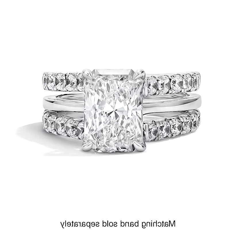 1.5 ct. Gesamtgewicht Labordiamant Solitär Enhancer Ring in 14K Weißgold (F/VS2)