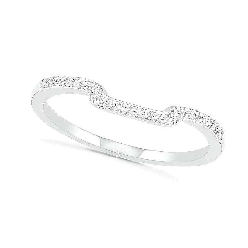 Brautset mit Diamanten im runden und Princess-Schliff 0,38 ct. Gesamtgewicht in 10K Weißgold für Damen