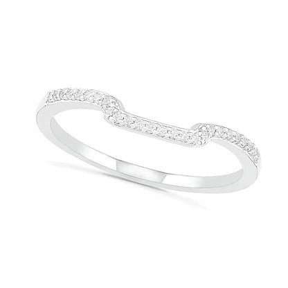 Brautset mit Diamanten im runden und Princess-Schliff 0,38 ct. Gesamtgewicht in 10K Weißgold für Damen