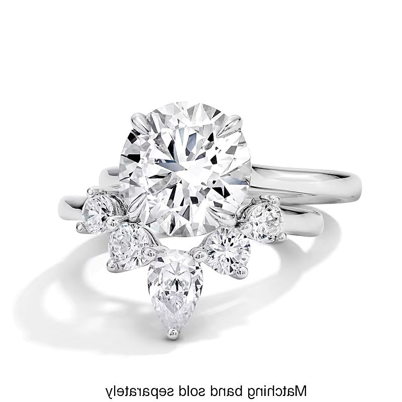 1.0 CT. TW tropfenförmiger Labordiamant Solitär Enhancer Ring in 14K Weißgold (F/VS2)