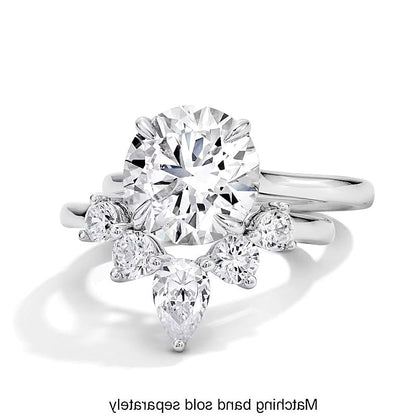1.0 CT. TW tropfenförmiger Labordiamant Solitär Enhancer Ring in 14K Weißgold (F/VS2)