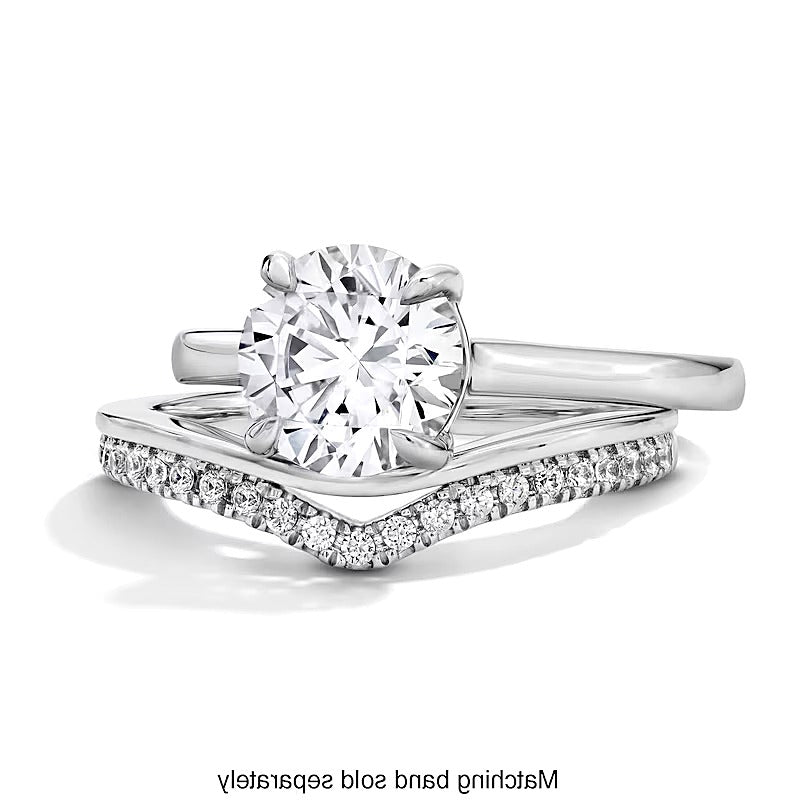 0,17 ct. Gesamtgewicht Labordiamant Konturring in 14K Weißgold (F/VS2)
