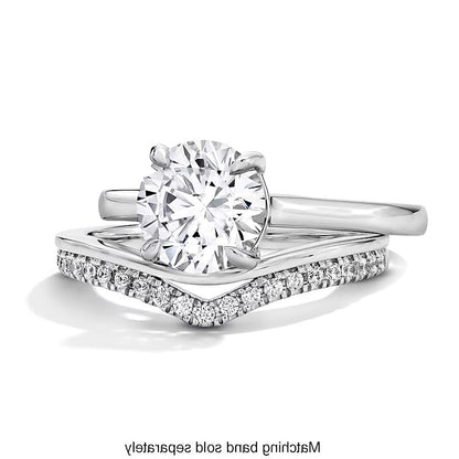 0,17 ct. Gesamtgewicht Labordiamant Konturring in 14K Weißgold (F/VS2)